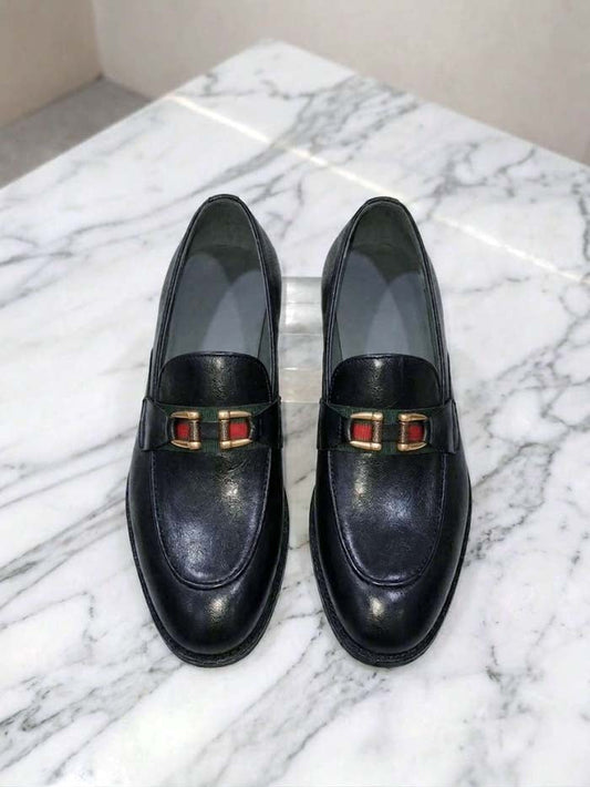 Black Leather Loafers for Men – Lightweight Slip-On Shoes