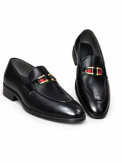 Black Leather Loafers for Men – Lightweight Slip-On Shoes